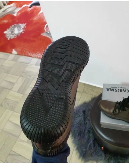 Ghete imblanite doamne/adolescente, din piele naturala, model aramiu,