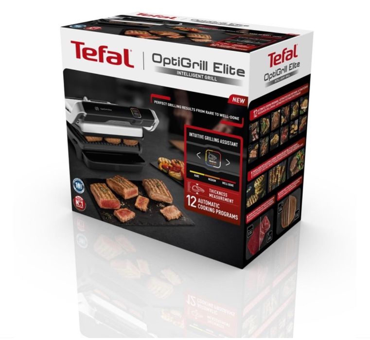 Гриль Tefal Optigrill Elite GC750D30 серый