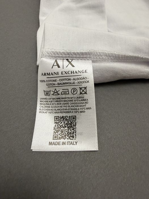 Tricou Armani Exchange alb – logo A|X– nou cu etichetă