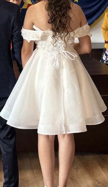 Rochie albă de cununie civilă