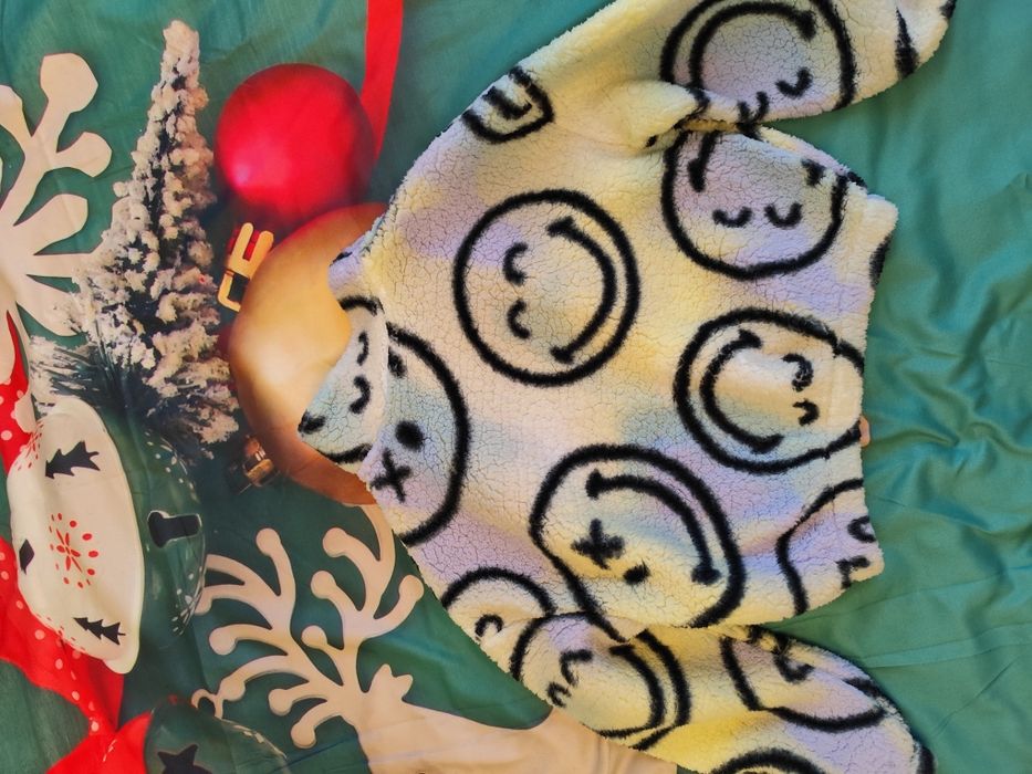 Jacheta pufoasa cu imprimeu