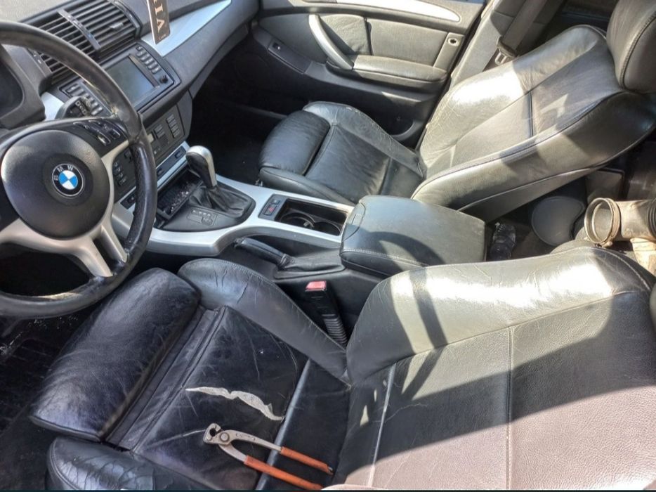 Черно кожено рекаро с подгрев за BMW x5 e53