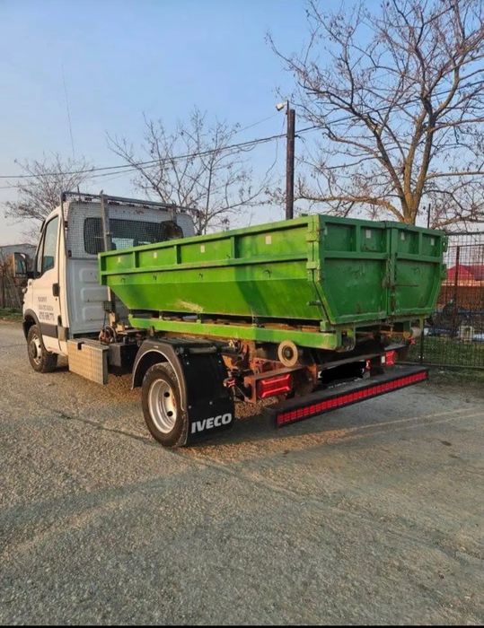 Transport moloz gunoi bena detasabila container moluz + MANIPULANTI