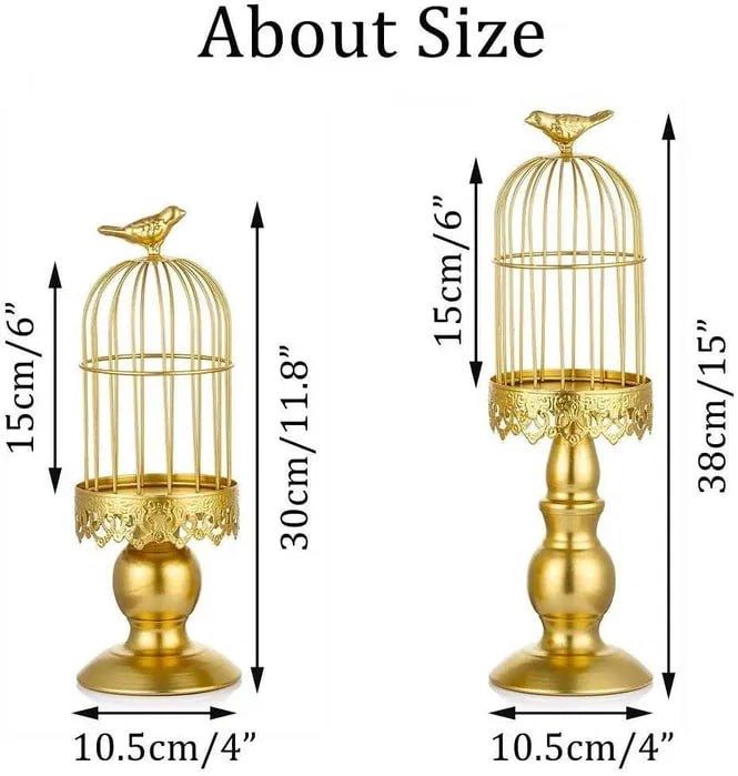 Набор подсвечников в виде клеток для птиц