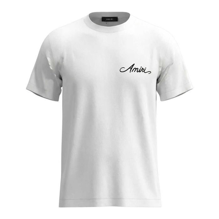 Мъжка Оригинална Тениска - AMIRI - Бял Цвят