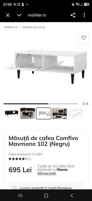Masuta de cafea mobilier.ro