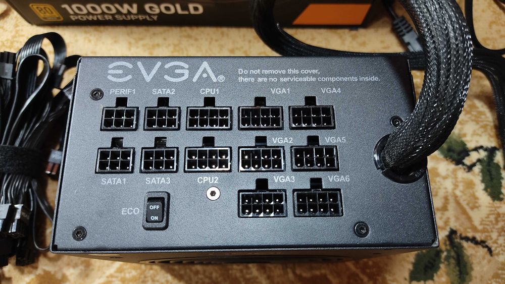 Блок питания ATX 1000W EVGA 1000 GQ (80 PLUS Gold) 2 CPU/10 GPU/10 HDD