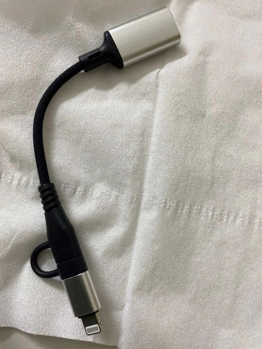 Кабел Преходник Type C/iOS - USB женско OTG Silver