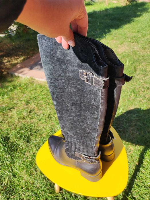 Cizme din piele, matlasate - 37