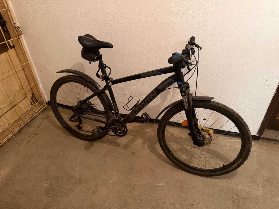 Bicicleta Decathlon Rockrider 520 cadru L roti 27.5", 24 viteze, cu accesorii