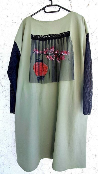 Rochie unicat, pictată manual