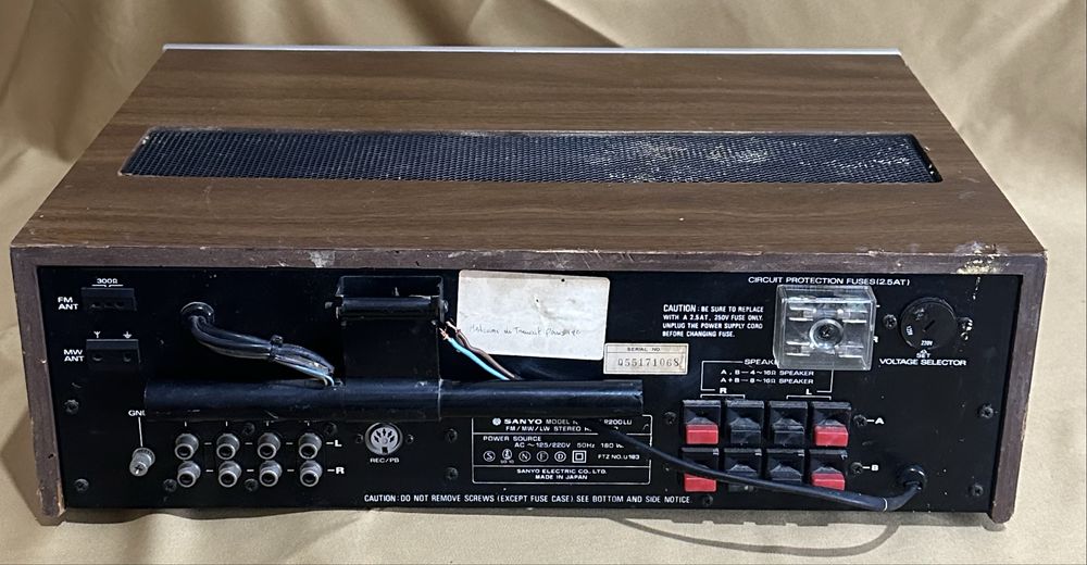 Raritate! Aplificator Vintage Sanyo (Model JCX-2200LU– Netestat / Factură