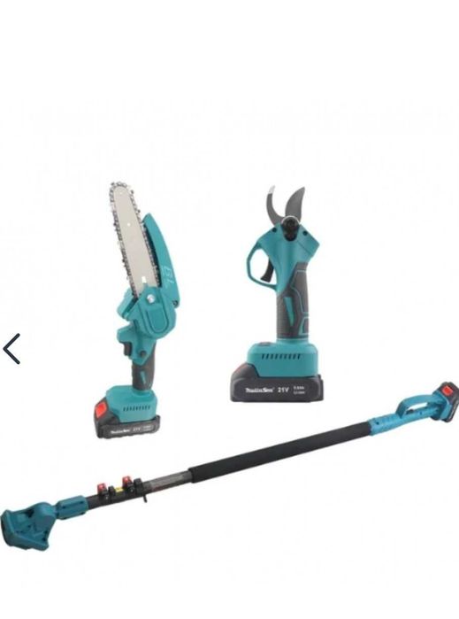 3 в 1 Резачка и Ножица с прът - удължител Акумулаторни