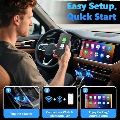 Нов Безжичен CarPlay/Android Auto донгъл с 5GHz Wi-Fi и авто свързване
