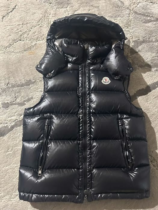 Moncler Black Hooded Puffer Vest
