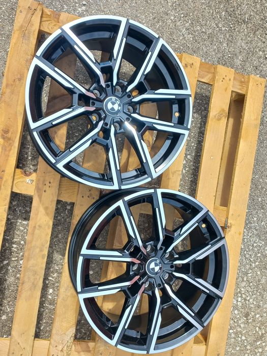 18"Bmw 5x120 8.5j et30 E46 E90 E91 E91 F10 F30 F11 F13 F01 X1 X3 X5 4x4 Xdrive Black polish Чисто Нови