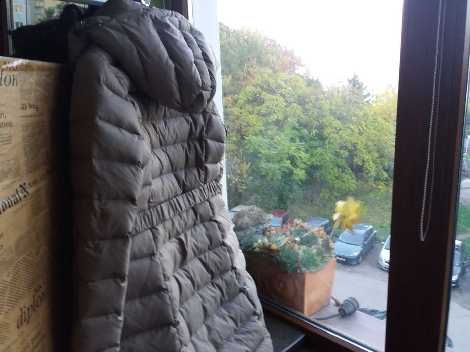 дамско яке,зимно,дълго Пухено,шуба гъши пух,Benetton