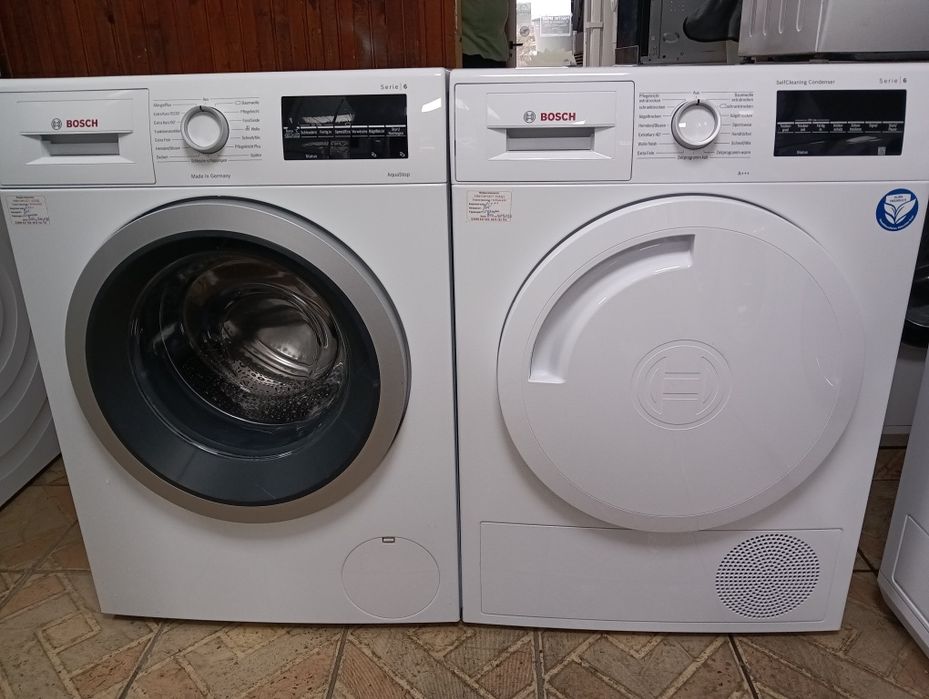 Комплект пералня и сушилня с термопомпа Бош Bosch Serie 6 A+++ 8кг