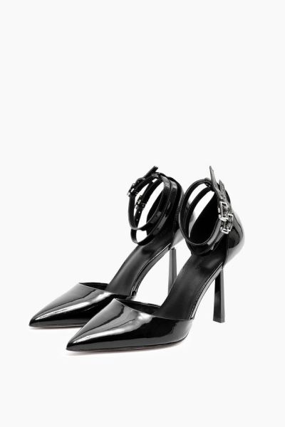 Шикарные лакированные черные туфли