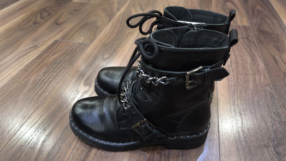 Детски кожени кубинки