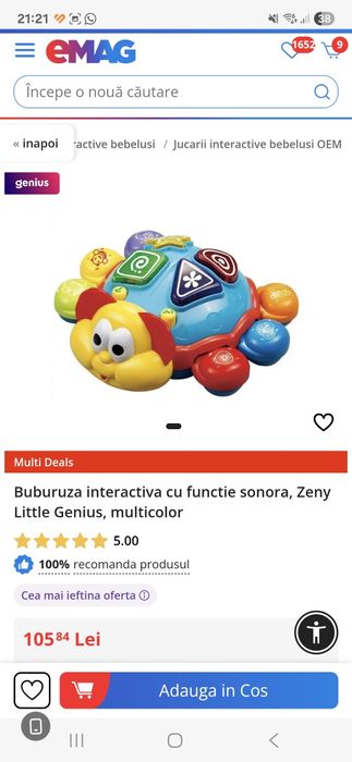 Set 2 jucarii interactice Pian vesel  catelus Vtech si buburuza intera