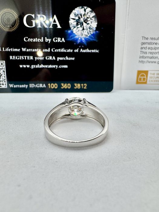 Сребърен пръстен с мойсанит (Диамант) 2 карата