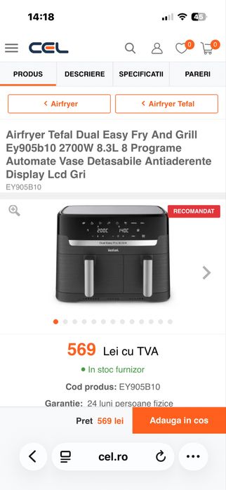 Air fryer Tefal