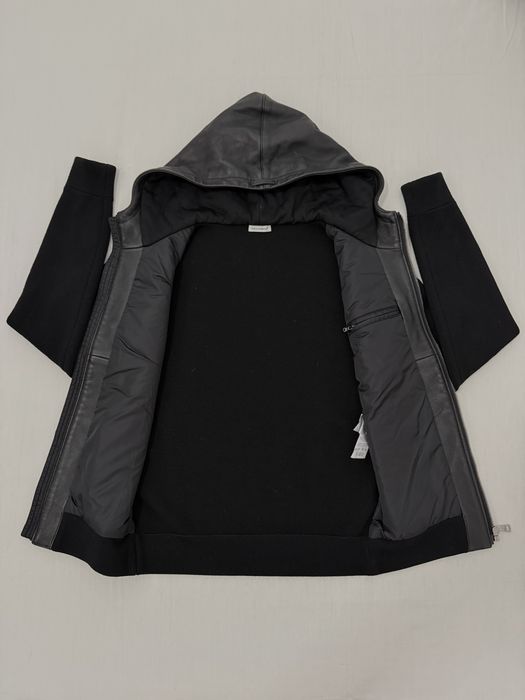 Geaca DOLCE & GABBANA (S dama Piele Lana Merino hybrid jacheta hanorac