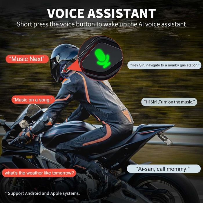 Нов интерком за каска  VCOROS VR1 - 25ч. Батерия Bluetooth слушалки ...