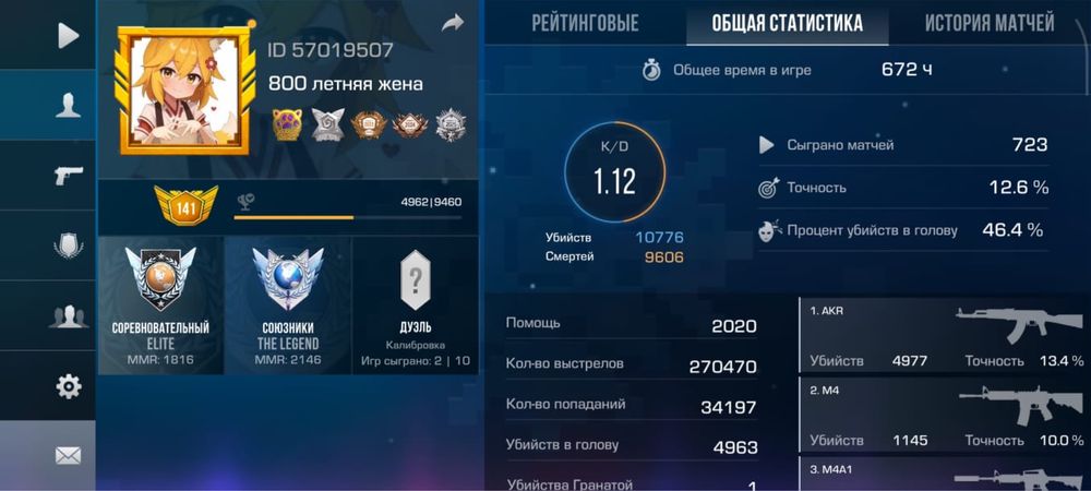 Аккаунт стандофф 2