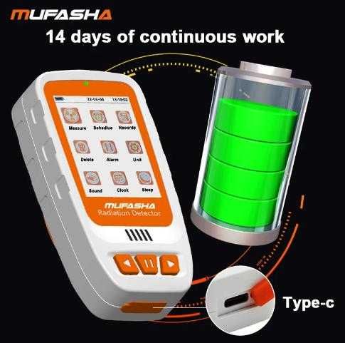 Гайгер Мюлеров Брояч Детектор Радиация Ядрена Радиоактивност Дозиметър