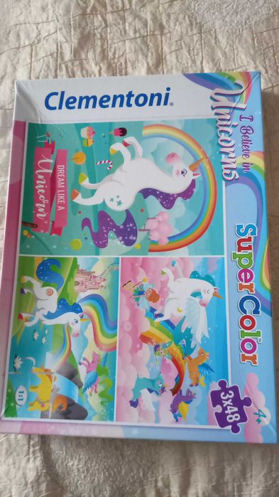 Пъзел 3х48 части с еднорози