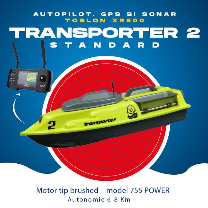 Barcuta cu autopilot gps si sonar Toslon XR500-Transporter 2 Standard