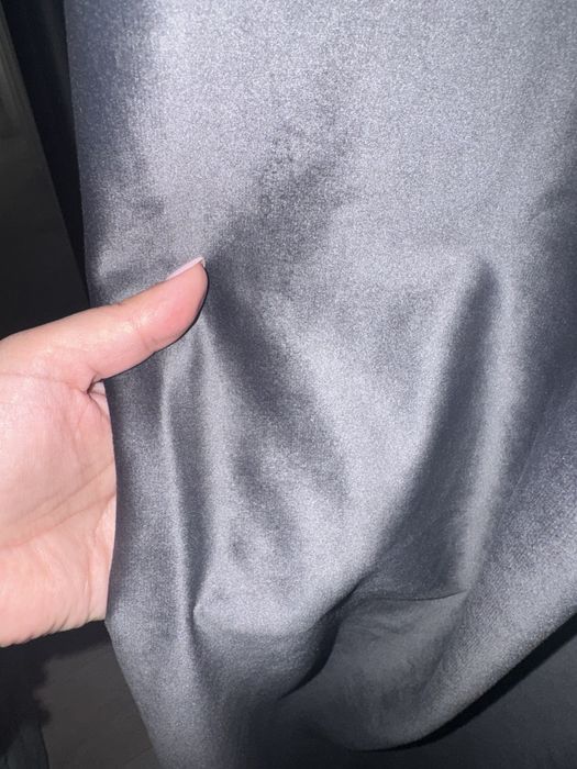 Draperie catifea gri