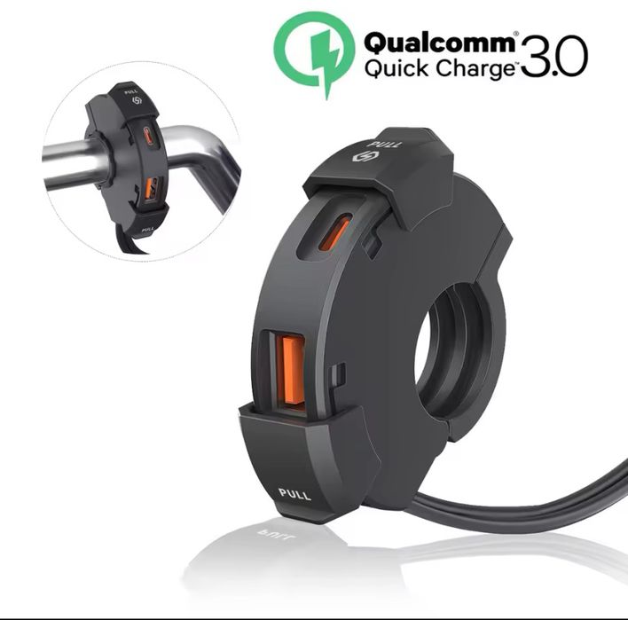 Incarcator moto scuter atv fastcharge usb A usb C