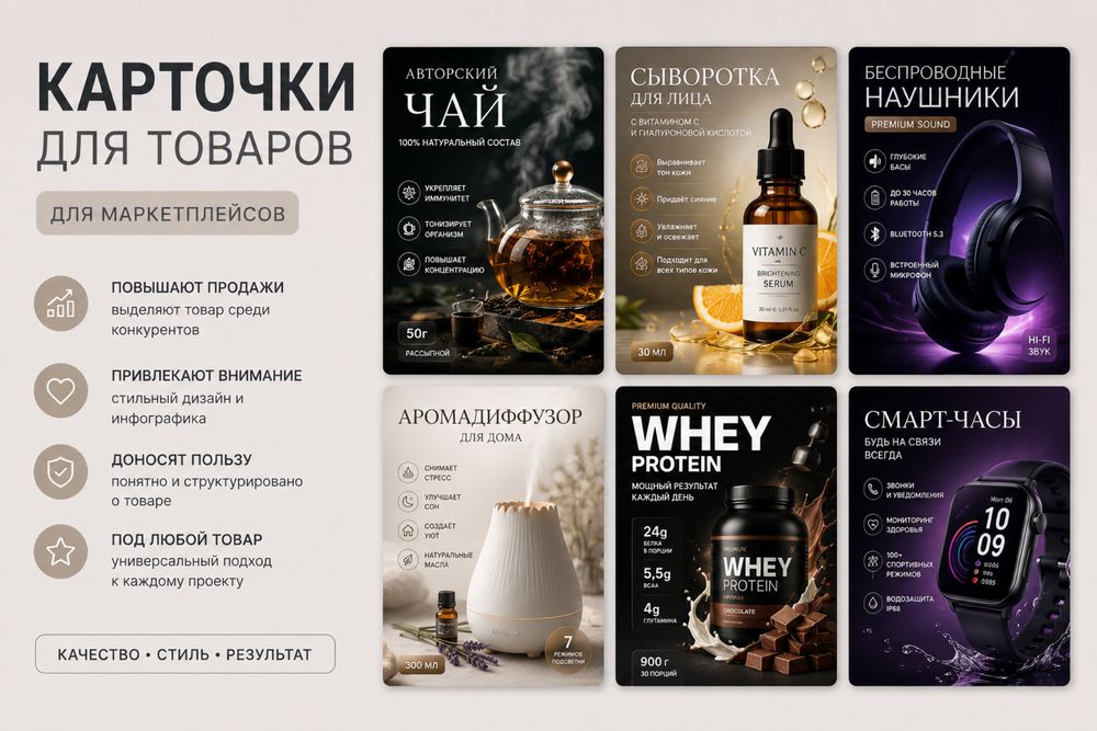 Карточки для товаров(для маркетплейсов)