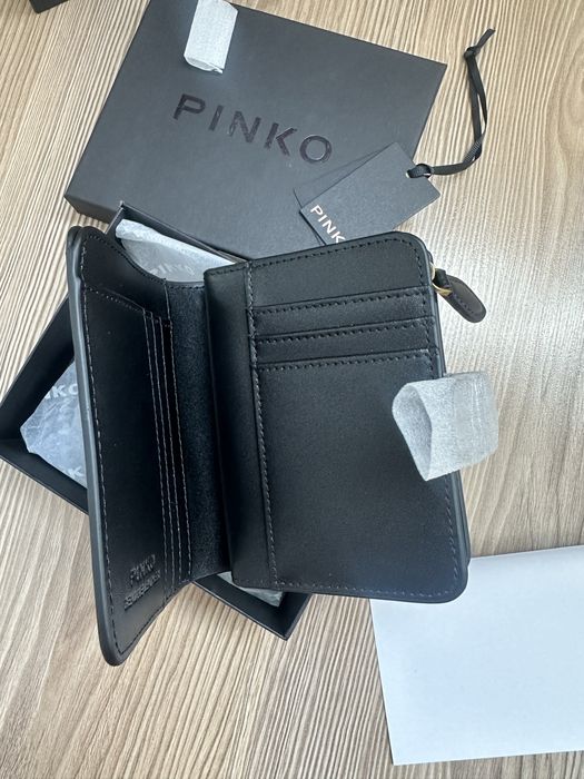 Дамски портфейл на Pinko в черен и розов цвят