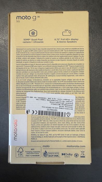 Неразпечатан MOTOROLA G35 256GB Черен