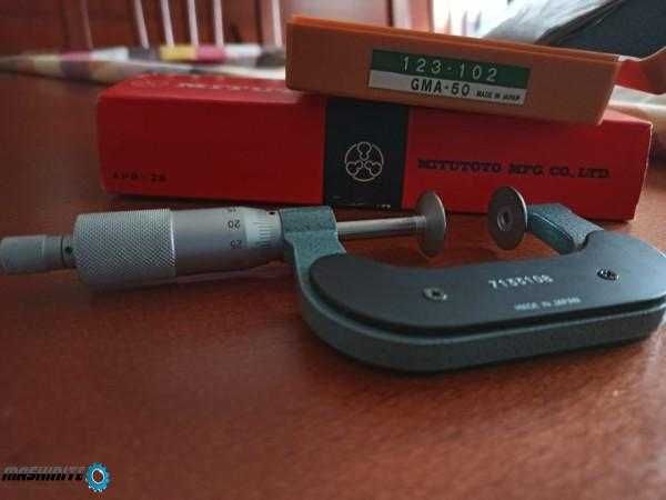 Mitutoyo Микрометър  25-50 с тарелки, Шублер дигитален Mitutoyo