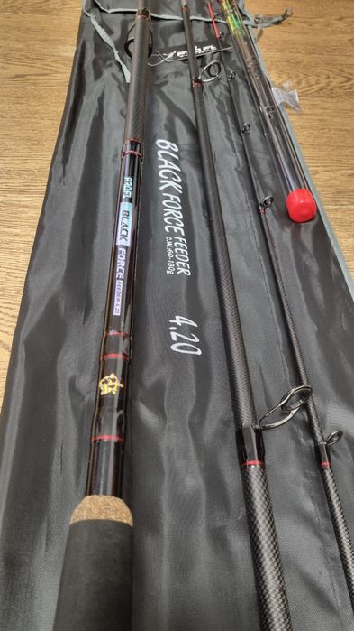 Lanseta Feeder FL BLACK FORCE 4.20 + Mulineta FL Strategist 6000