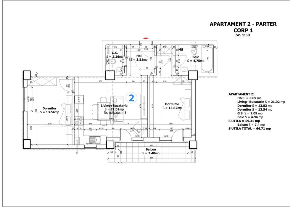 Apartament 3 camere | zona Maramures | Strada Tebea | Parcare privata