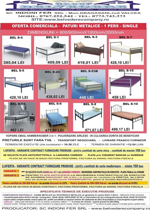 Pat Metalic Single Model S-2- Rezistent si Durabil - Pret Promotional!