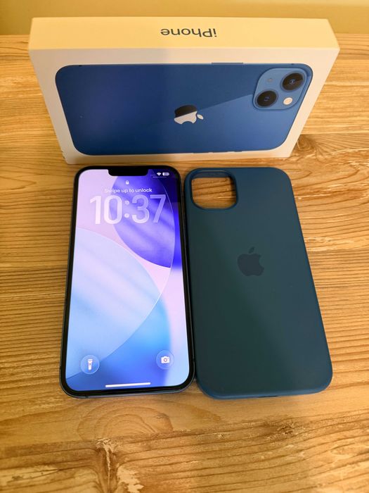 iPhone 13 256GB Blue Impecabil + 2 Încărcătoare Originale + Husă