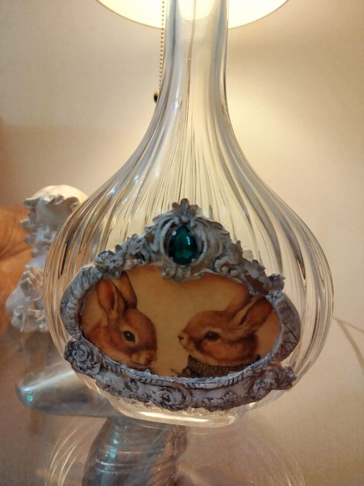 Sticla/decantor shabby chic