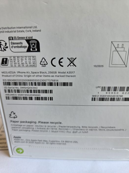 IPhone 17 AIR 256GB Sigilate/Garanție