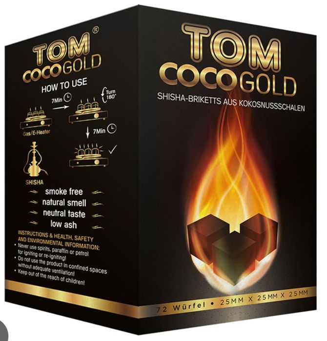 Carbune narghilea 100% din coaja de nuca de cocos /aprinzator carbune