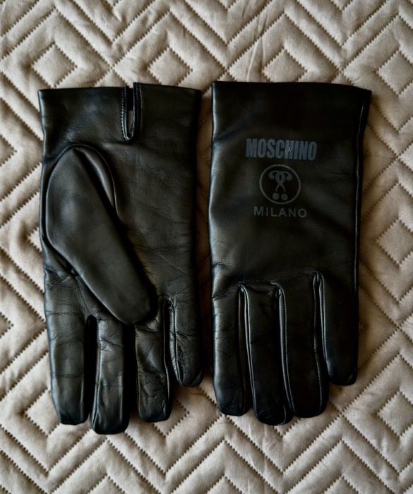 Мъжки ръкавици MOSCHINO от естествена кожа размер XL