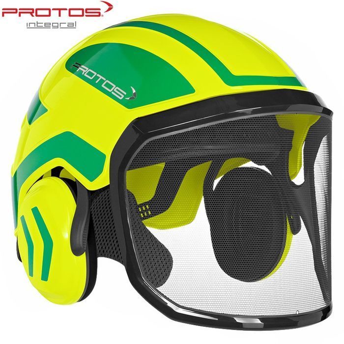 cască forest protos verde/galben neon