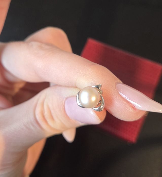 Сребърни обеци с естествени перли Yuno pearls