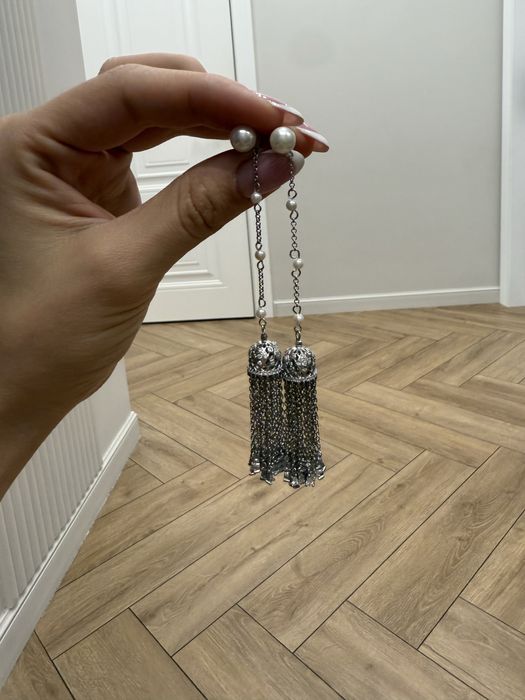 Серьги кисточка из серебра 925 пробы